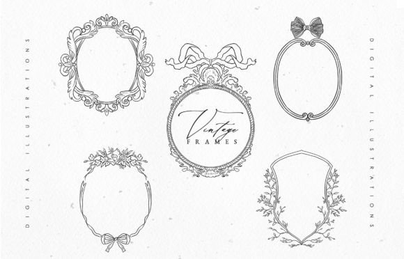 Download Vintage Floral Frames Vol.3 - Premium Resources