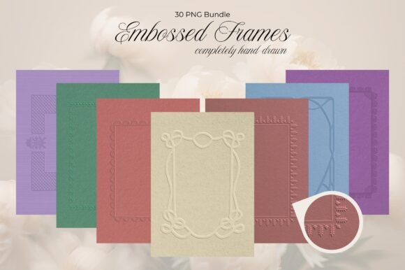 Download Embossed Frame Bundle | 30 Handdrawn PNG - Png Collection