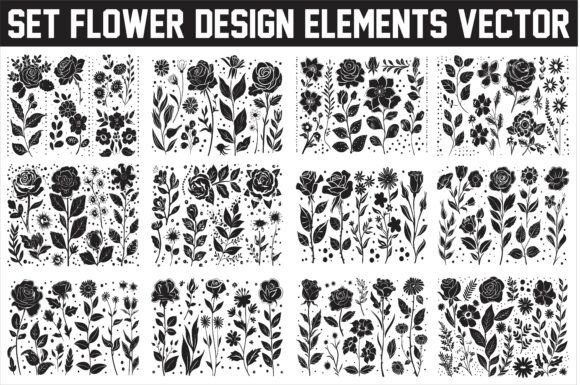 Download Elegant Floral Design Elements Vector - Floral design elements Collection