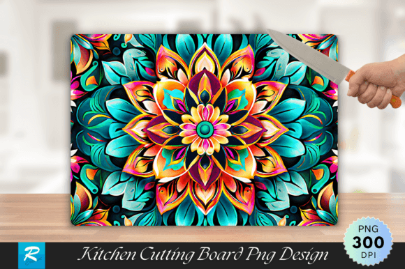 Download Mandala Floral Cutting Board PNG Design - Png Collection