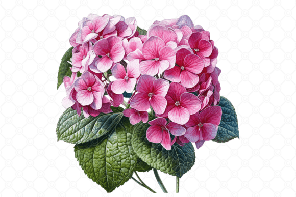 Download Pink Hydrangea PNG Watercolor Flowers 04 - Png Collection