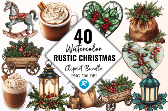 Download Rustic Christmas Clipart PNG Bundle - Png Collection