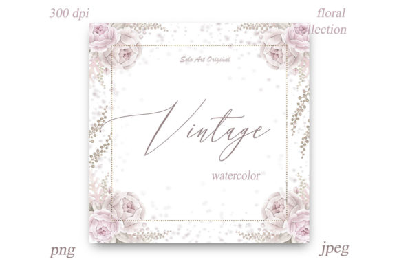 Download Pink Vintage Floral Frames Dusty Rose - Premium Resources