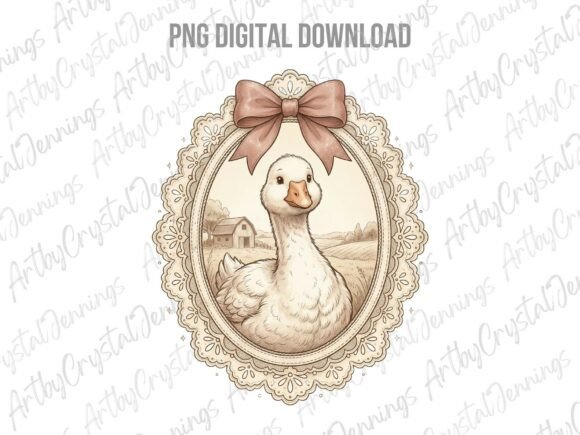 Download Country Style Framed Farm Goose PNG - Png Collection