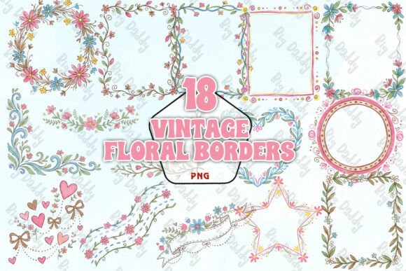Download Vintage Floral Borders PNG - Png Collection