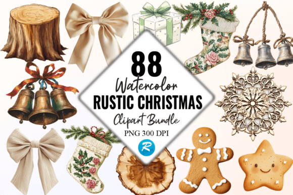 Download Rustic Christmas Clipart PNG Bundle - Png Collection