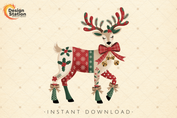 Download Elegant Winter Christmas Reindeer PNG - Png Collection