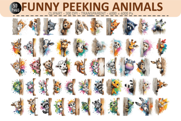 Download Funny Peeking Animals – 50 PNGs - Png Collection