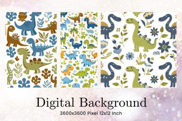 Download Dinosaur Pattern Background Wallpaper - Pattern background Collection