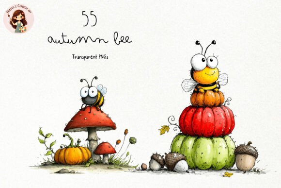Download Whimsical Autumn Bee PNG Clipart - Png Collection