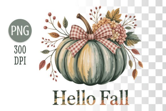 Download Hello Fall Pumpkin Bow Clipart PNG - Png Collection