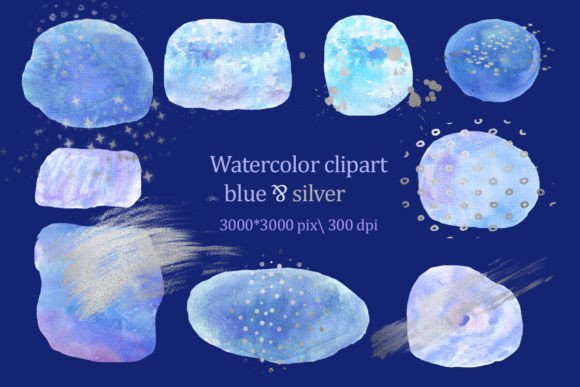 Download Watercolor Blue Cliparts, Spots, Png - Png Collection