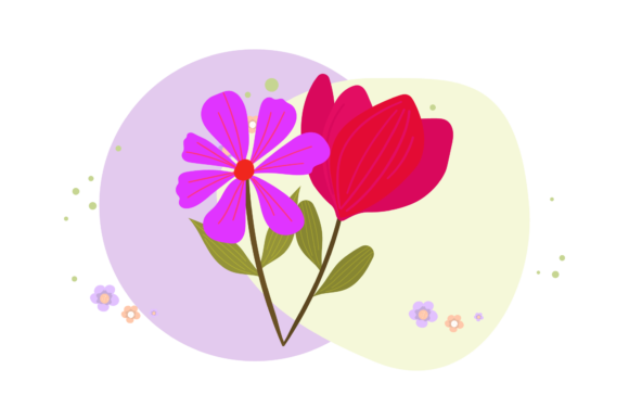 Download Floral Drawing Pink Color Abstract Decor - Abstract decor Collection