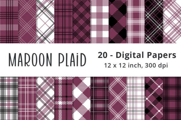 Download Maroon Plaid Scrapbook Pattern Paper - Scrapbook pattern Collection
