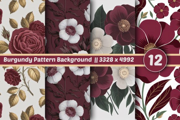Download Burgundy Pattern Background 12 Set - Pattern background Collection