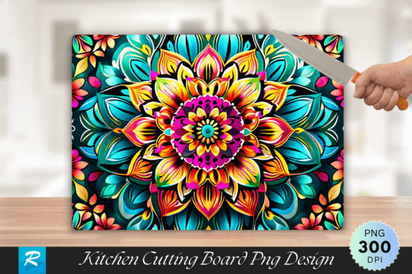 Download Mandala Floral Cutting Board PNG Design - Png Collection