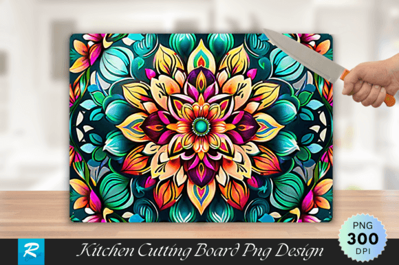 Download Mandala Floral Cutting Board PNG Design - Png Collection
