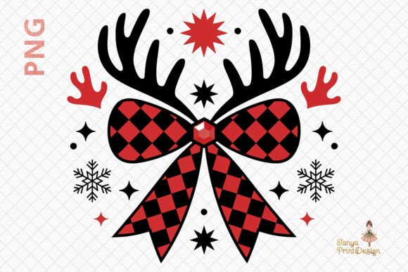 Download Plaid Christmas Deer Antlers PNG Clipart - Png Collection